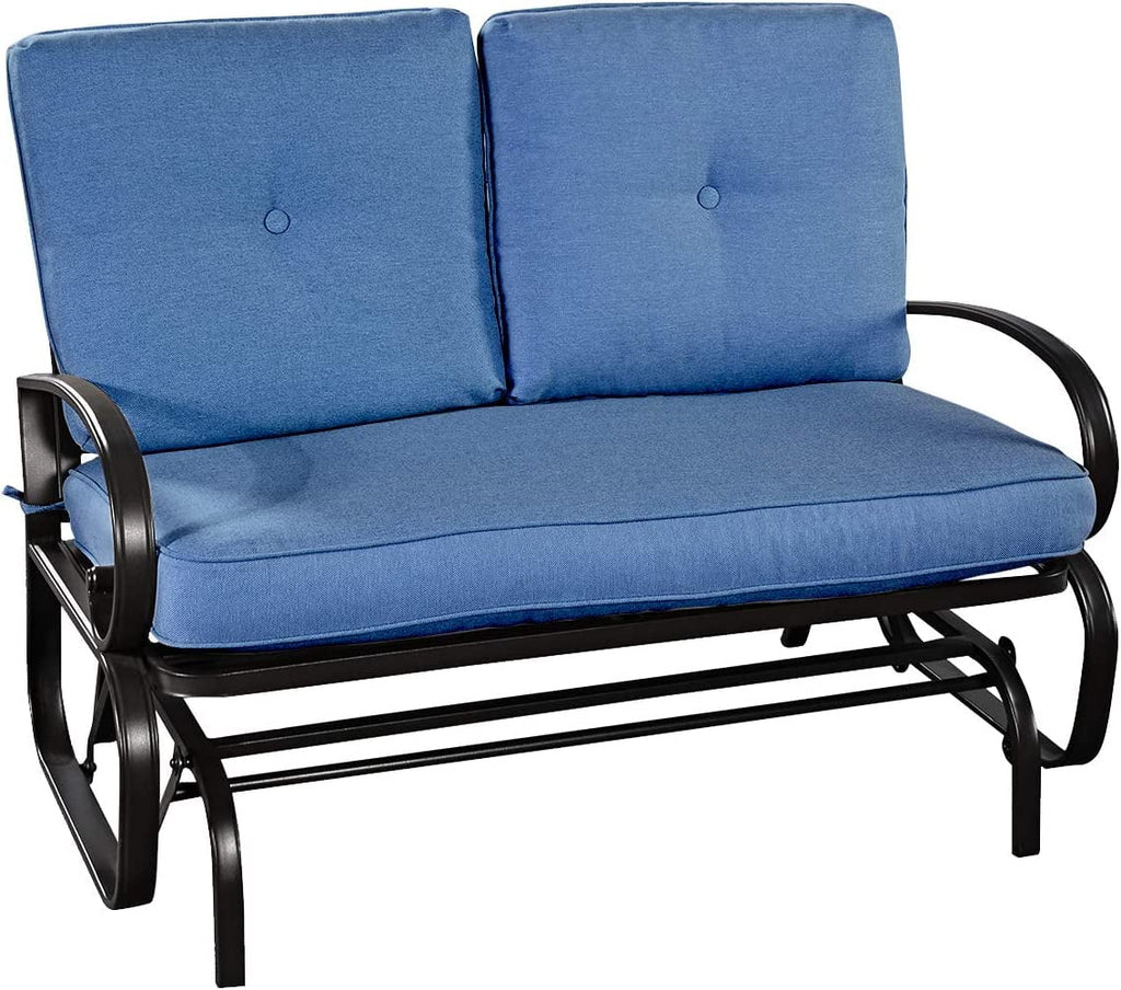 2 Person Outdoor Glider Bench with Cushion G824737