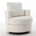 Beige Chenille Swivel Barrel Armchair G928933