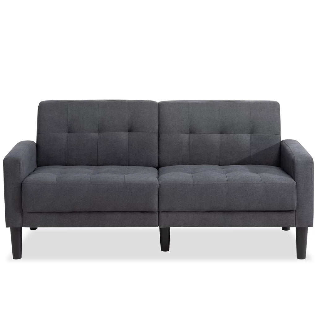 Dark Gray Upholstered 2-Seat Loveseat Sofa A528