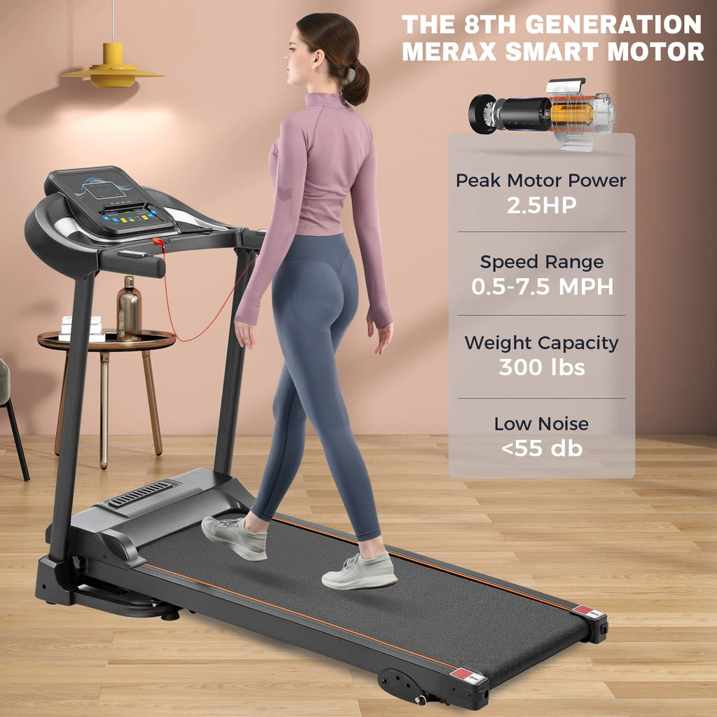 Electric Treadmill with 12 Programs Incline Adjustment S70373