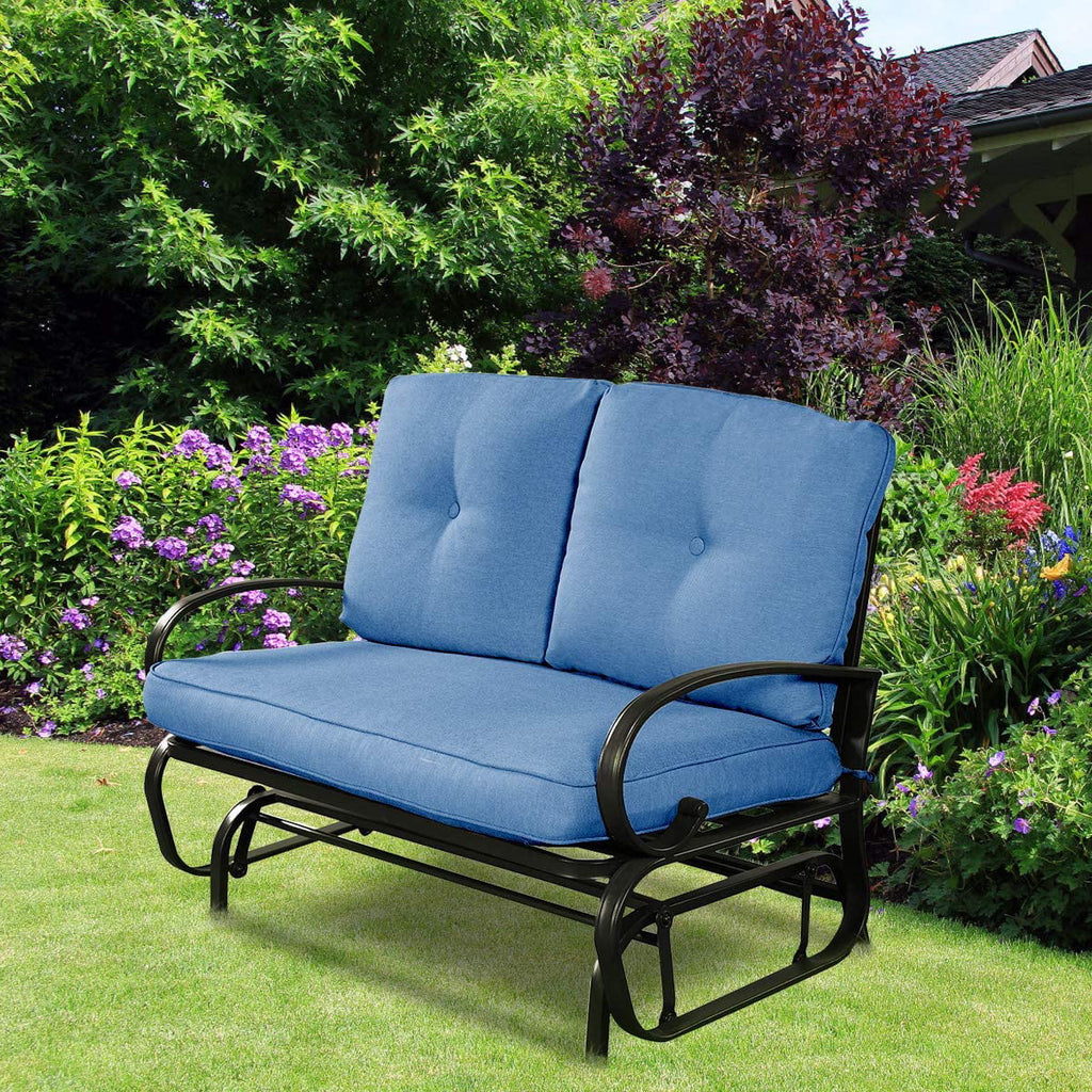 2 Person Outdoor Glider Bench with Cushion G824737