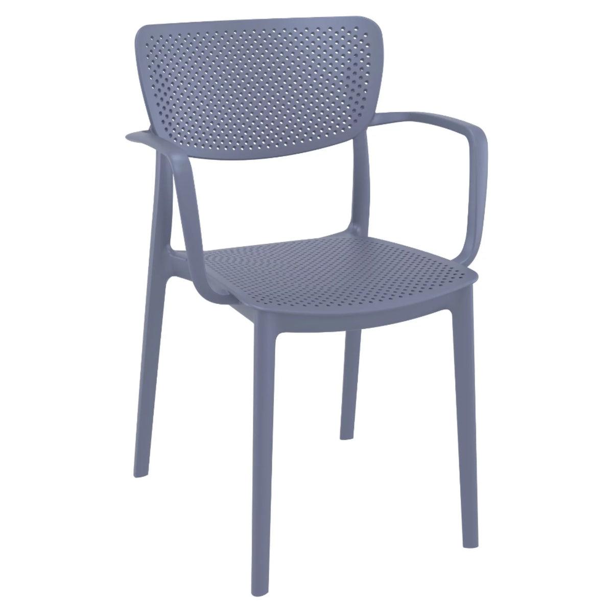 White Outdoor Dining Arm Chair Set of 2 W890328