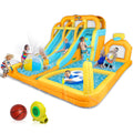 8-in-1 Inflatable Water Slide Park with Splash Pool and Climbing Wall T218812