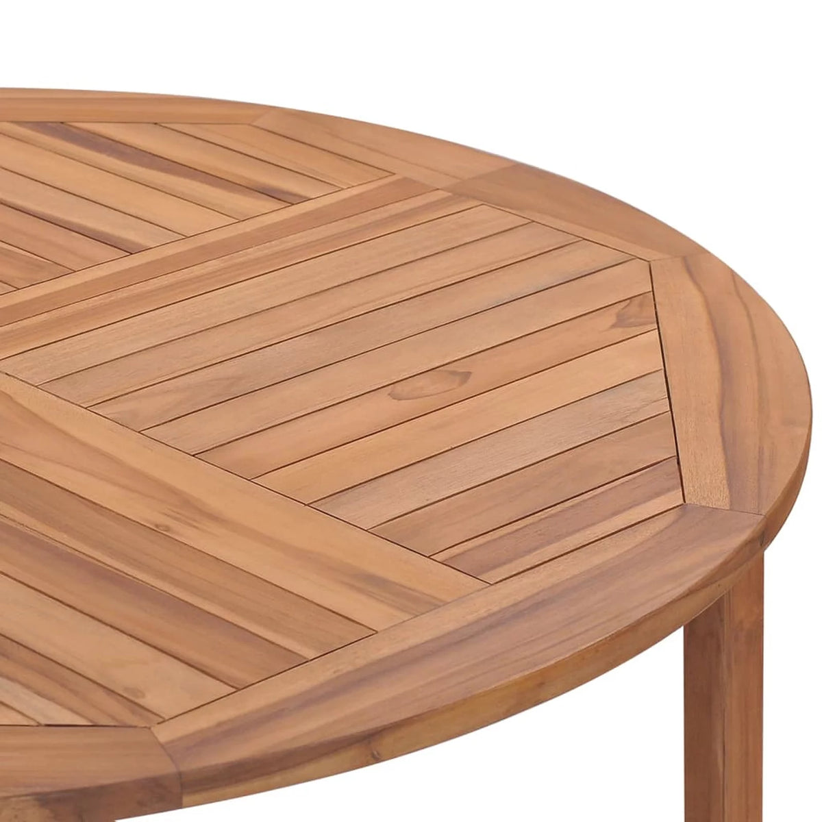Teak Wood Patio Table with Umbrella Hole U572596