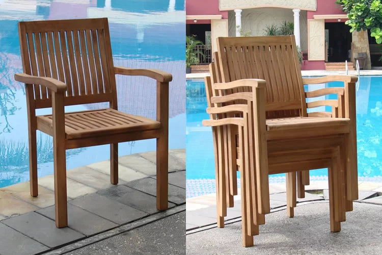 Grade-A Teak 7 Pc 6 Seater Double Extension Dining Set D27690