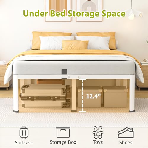 14 Inch Full Metal Platform Bed Frame with Steel Slats O4443