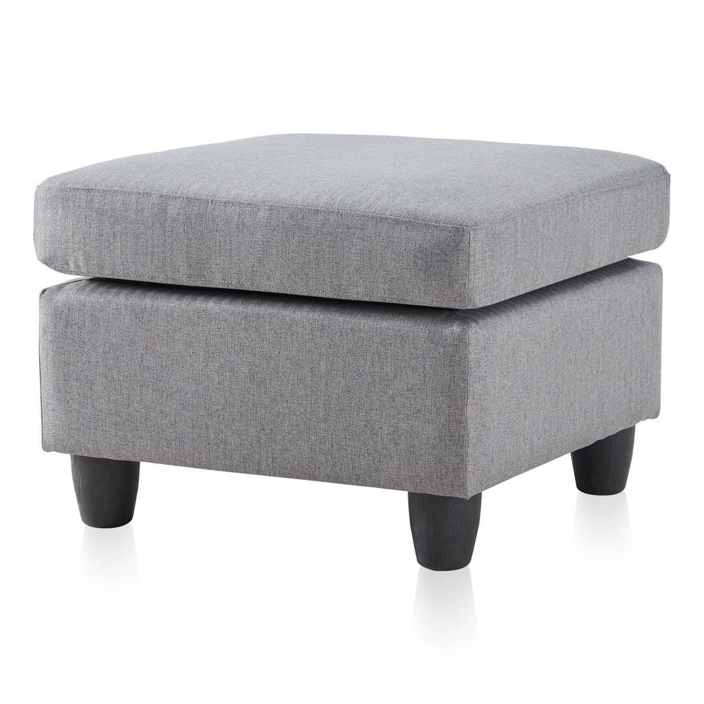 Gray Linen Fabric Convertible Sectional Sofa E900