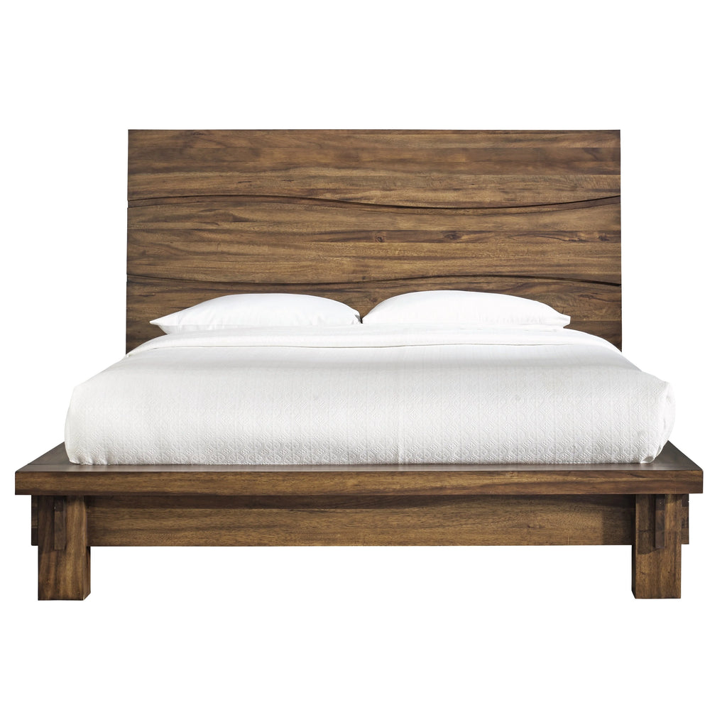 Full Platform Bed in Natural Wood Q688