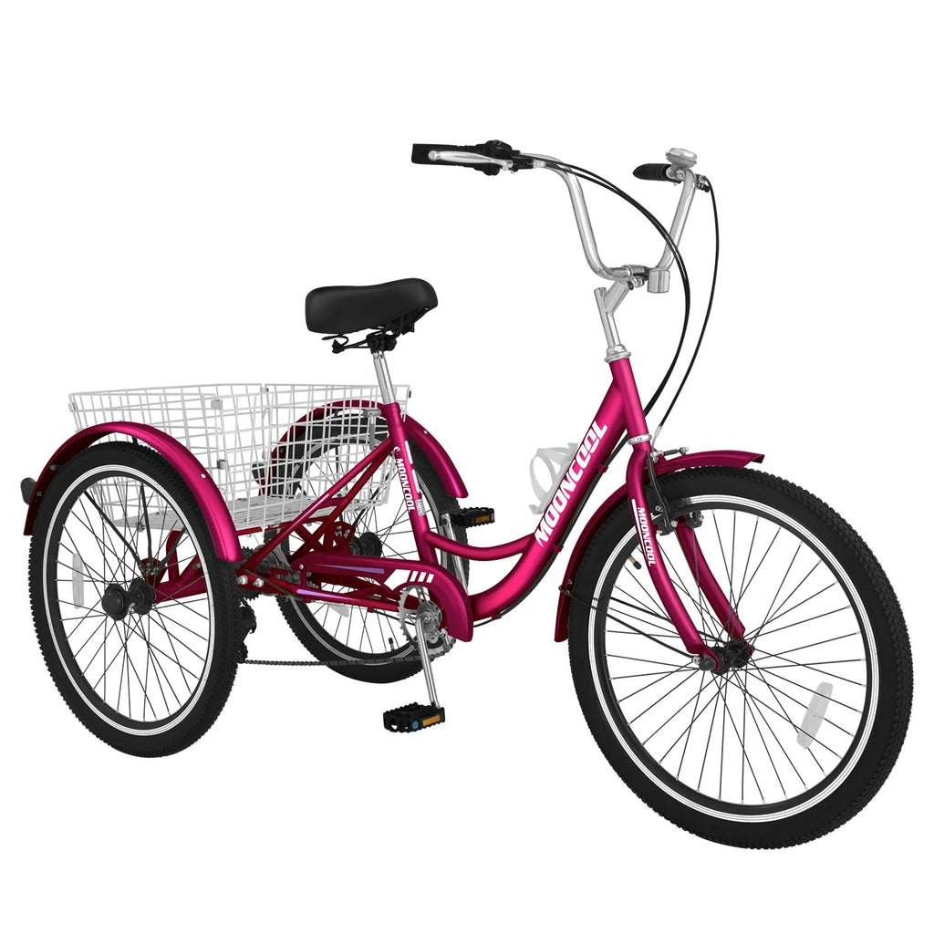 3 Wheel Folding Tricycle 7 Speed Adult Trike T238185