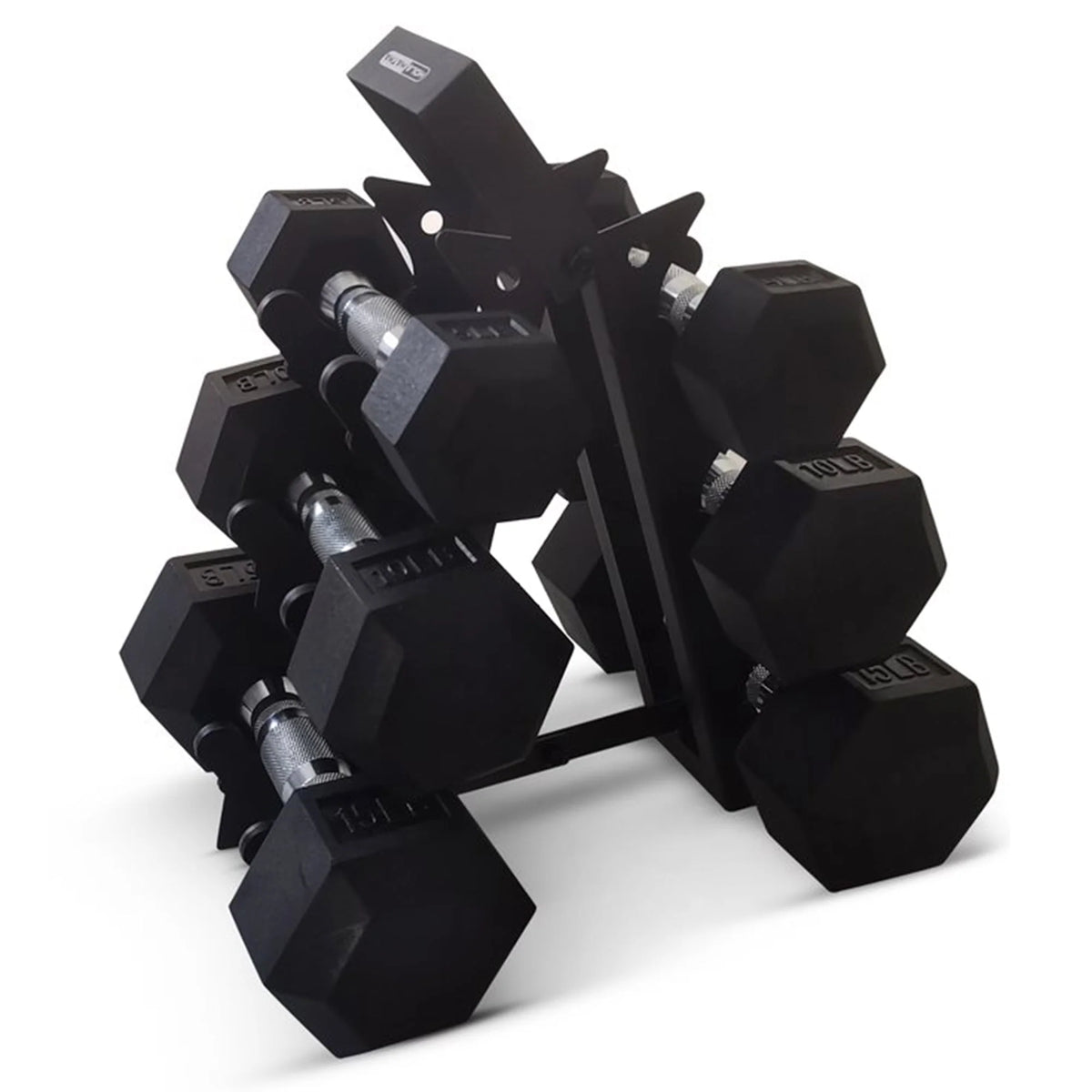 Black Hexagonal Dumbbell Weight Set F755
