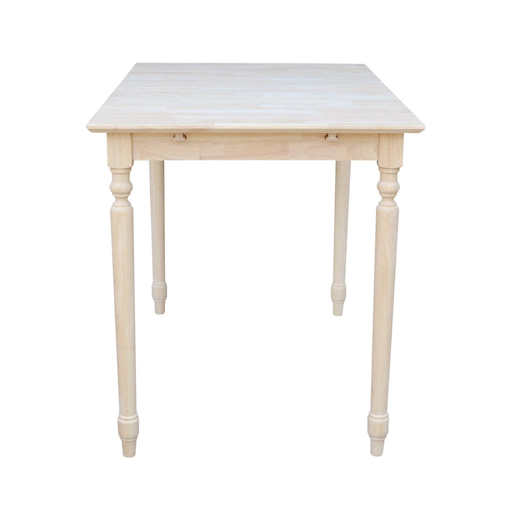 Unfinished Parawood Counter Height Dining Table with Butterfly Extension V4239
