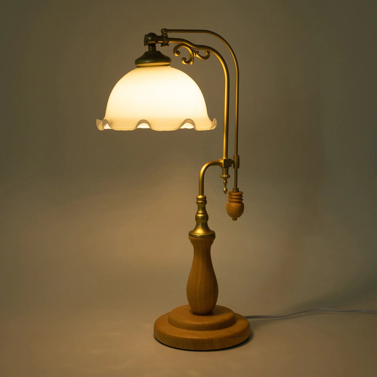 Bedside Table Lamp Glass Desk Reading Light N22727
