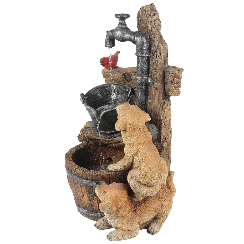 Resin Outdoor Fountain with LED Light V932465