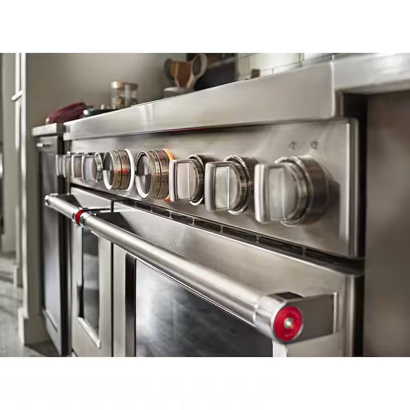 6.3 cu. ft. Smart Double Oven Gas Range with Griddle in Stainless Steel H21584