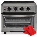 Black Stainless Steel AirFryer Toaster Oven with Grill Y37744