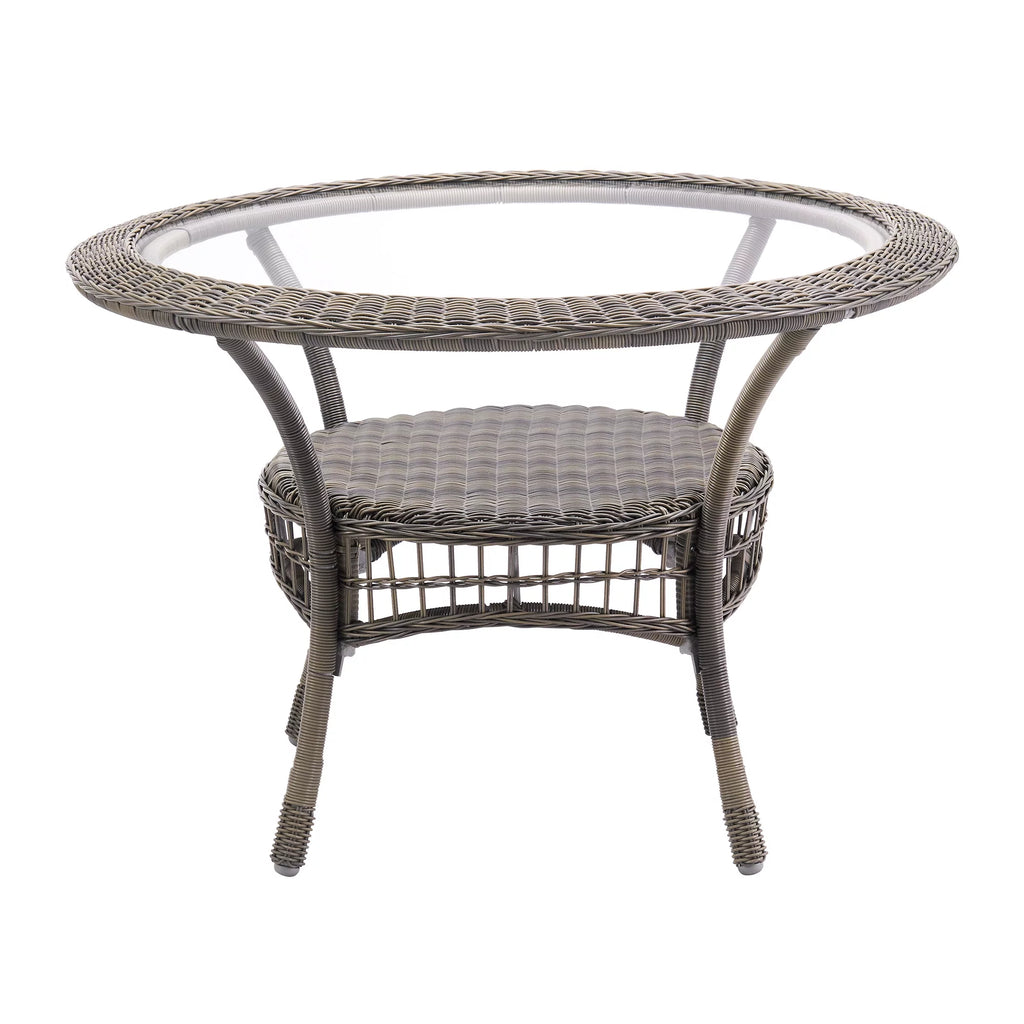 All-Weather Wicker 5-Piece Dining Set with Table and Four Chairs P799569