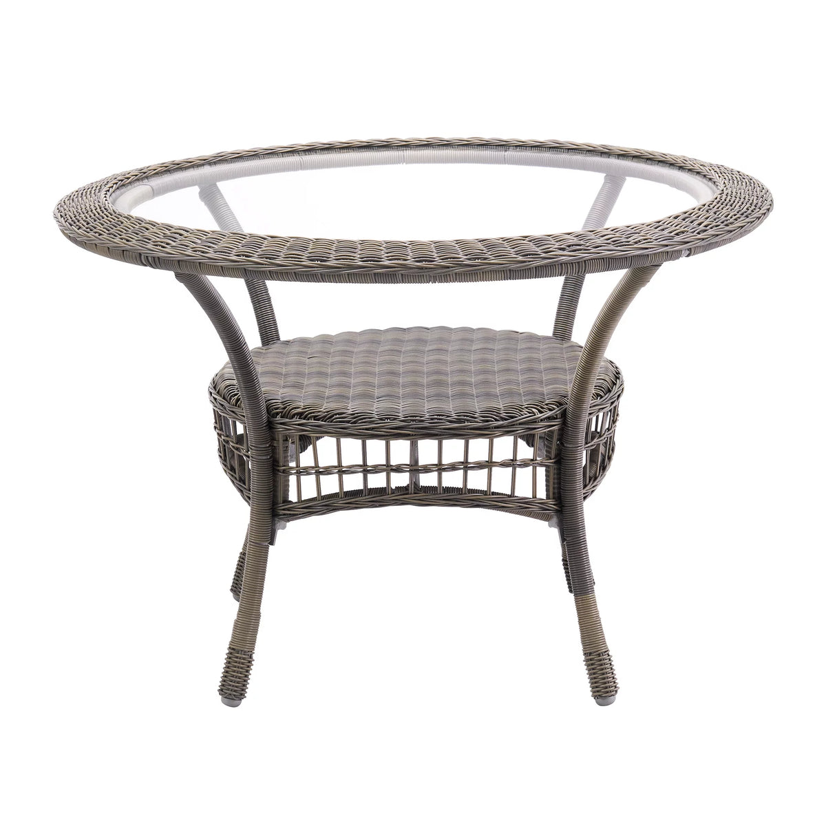 All-Weather Wicker 5-Piece Dining Set with Table and Four Chairs P799569