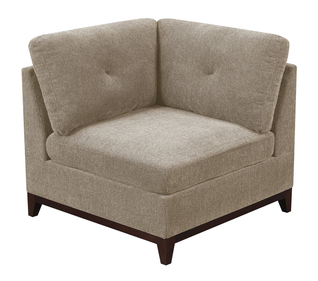 Chenille Camel L-Sectional Sofa Set 6pcs M1488