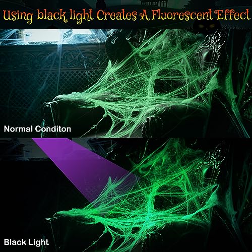 Halloween Spider Webs with 150 Fake Spiders 1400 Sqft T83353