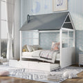 Full Size Wooden Sofa Bed with Casters S689535