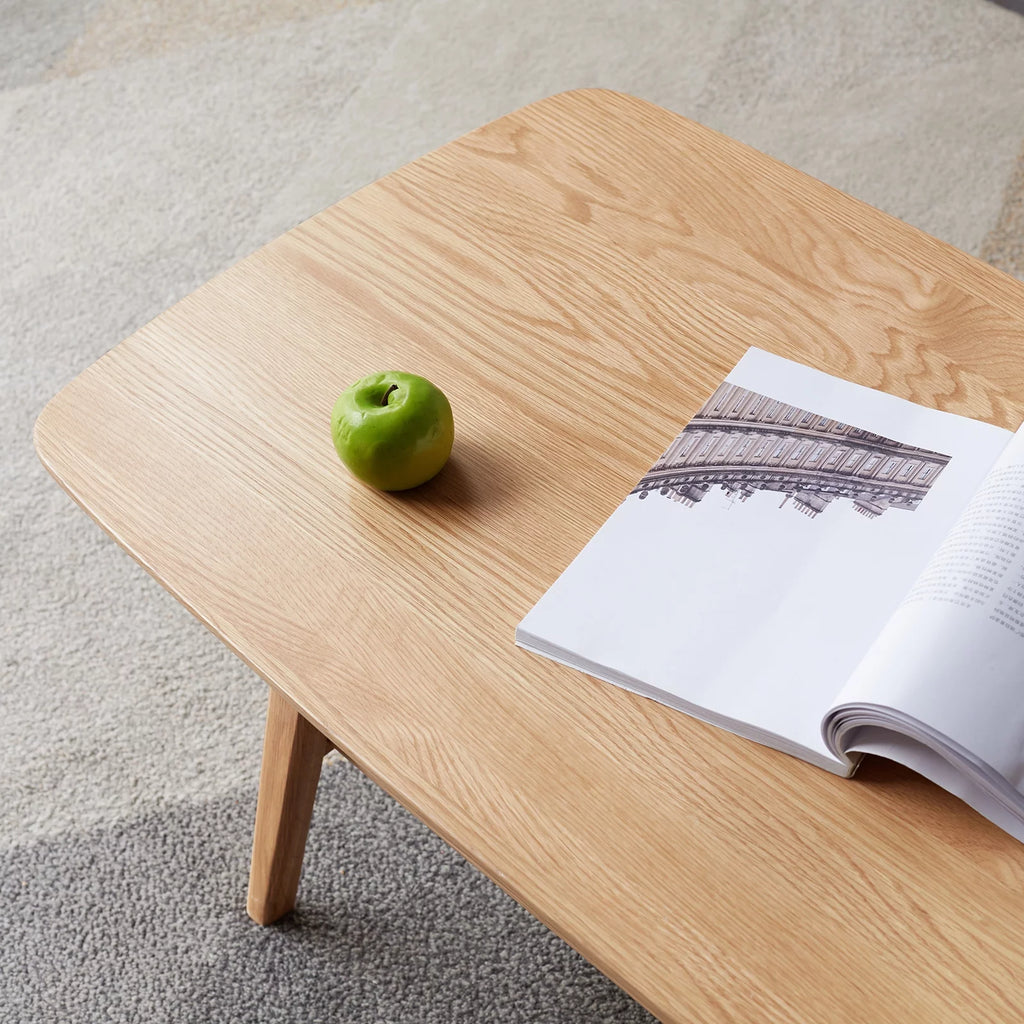 Solid Wood Coffee Table with Storage Shelf M9432