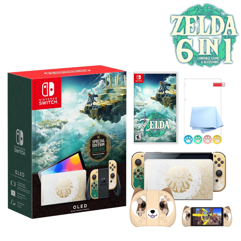 Green & Gold Joy-Con 64GB Console with Dock and Game I351223