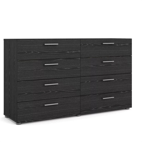 3 Piece Bedroom Set with Dresser and Nightstands in Black Woodgrain Z270277