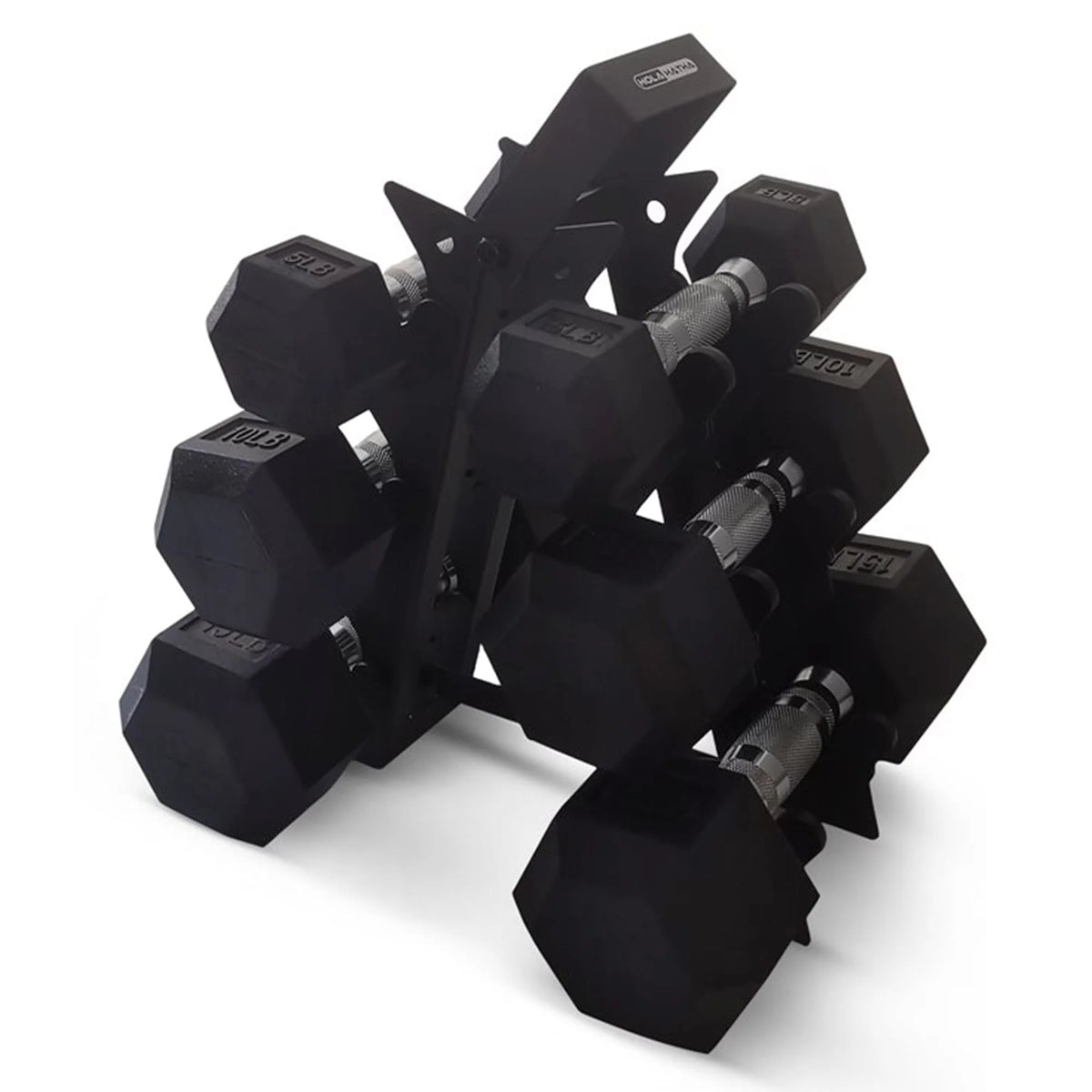 Black Hexagonal Dumbbell Weight Set F755