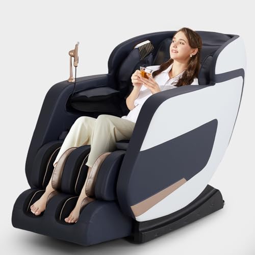4D Zero Gravity Heated Massage Chair Recliner with SL Track (Black) X9831