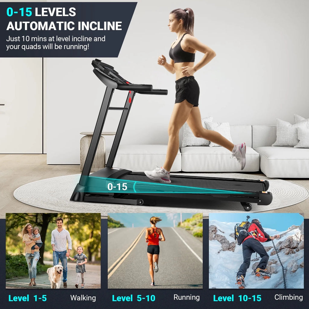 3.25 HP Folding Treadmill with 15-Level Inclines G54948