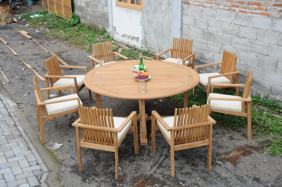 Grade-A Teak 9 Pc 8 Seater Dining Set I677704