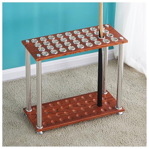 Billiard Cue Stand & Rack Holds 36 Cues Brown X350880