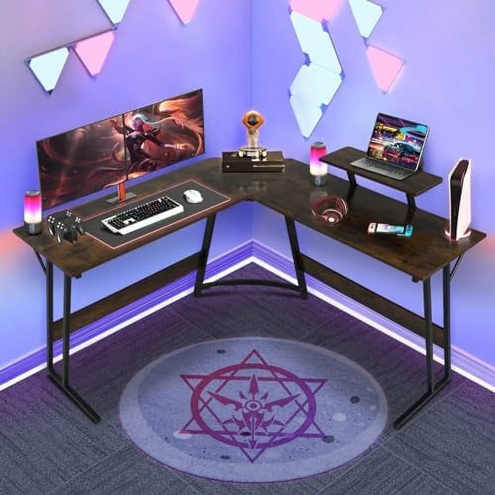 L Shaped Gaming Desk with Large Desktop N356479