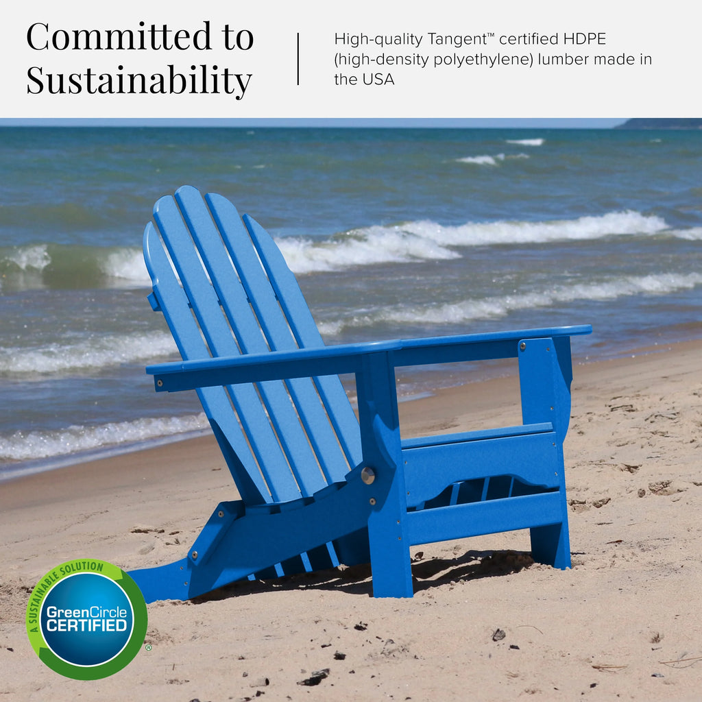 16-Pc Folding Adirondack Chair Set with Ottomans and Side Tables M2967