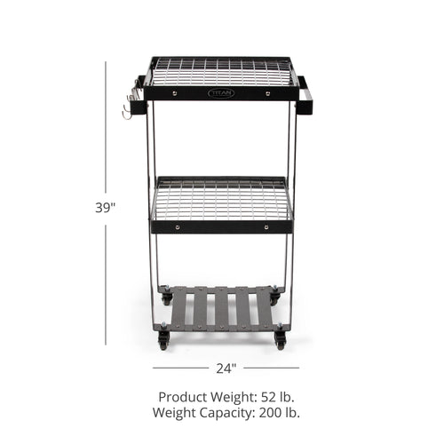 3-Tier Barbecue Prep Station and Serving Cart E8568