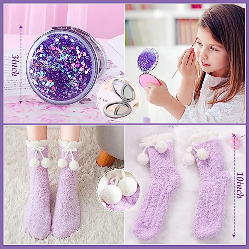 Unicorn Toy with Wired Headphones Diary Water Bottle Plush Bag Purse Socks Mirror T92645