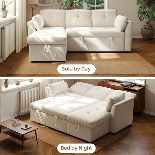 3 in 1 Convertible Velvet Sleeper Sofa Bed C73977