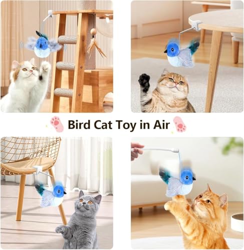 Blue Rechargeable Interactive Cat Toy with Catnip J925112