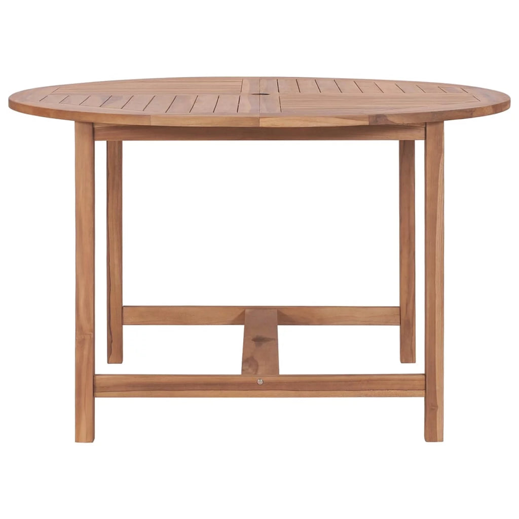 Teak Wood Patio Table with Umbrella Hole U572596