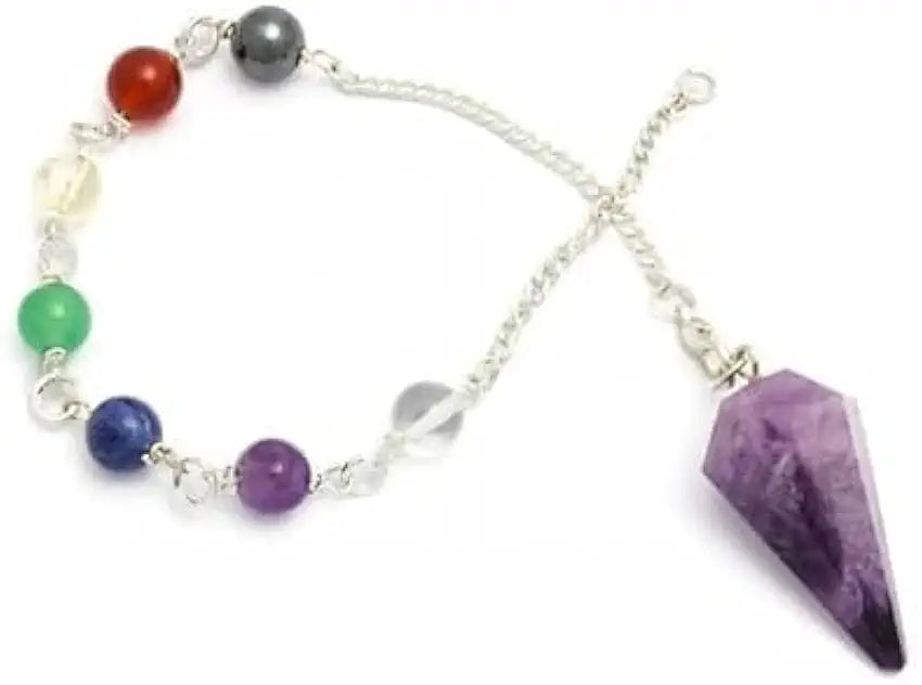 Natural Amethyst Crystal Pendulum A957269