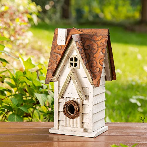 Hanging Distressed Wooden Birdhouse C2481