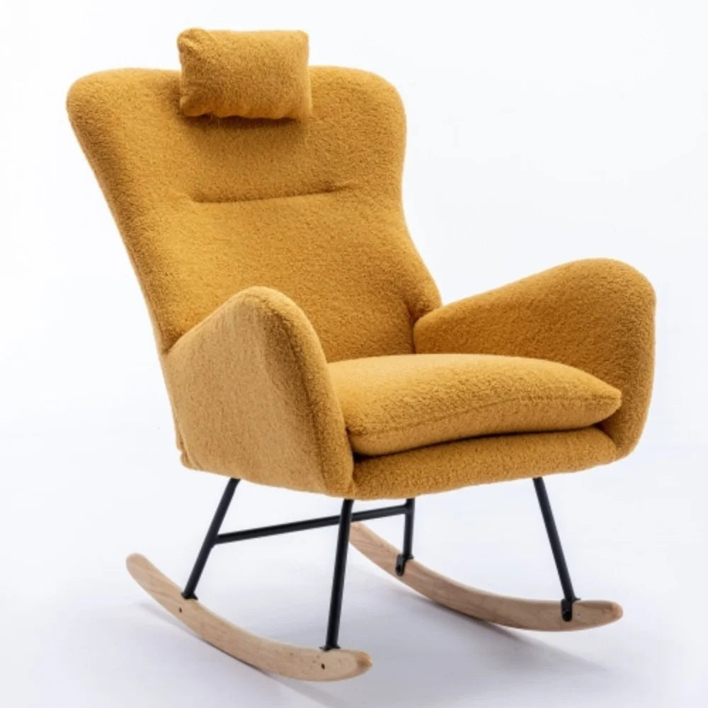 35.5 inch Teddy Fabric Rocking Chair V7099