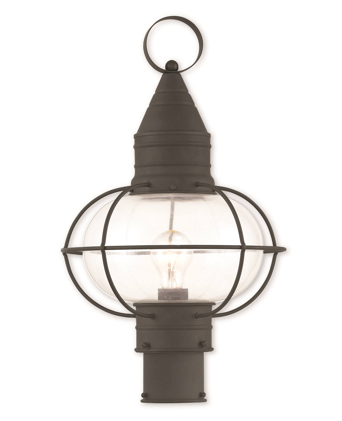 Black 1 Light Outdoor Post Lantern G4134