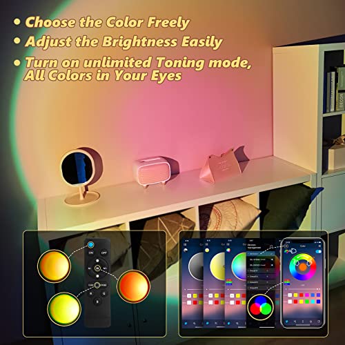 LED Sunset Projection Lamp with Remote Control Q16363