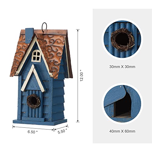 Hanging Distressed Wooden Birdhouse C2481