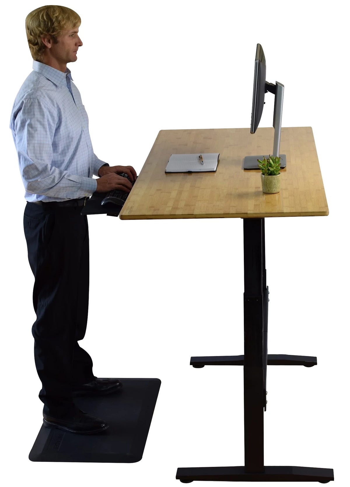 Natural Bamboo Dual Motor Adjustable Computer Desk G919