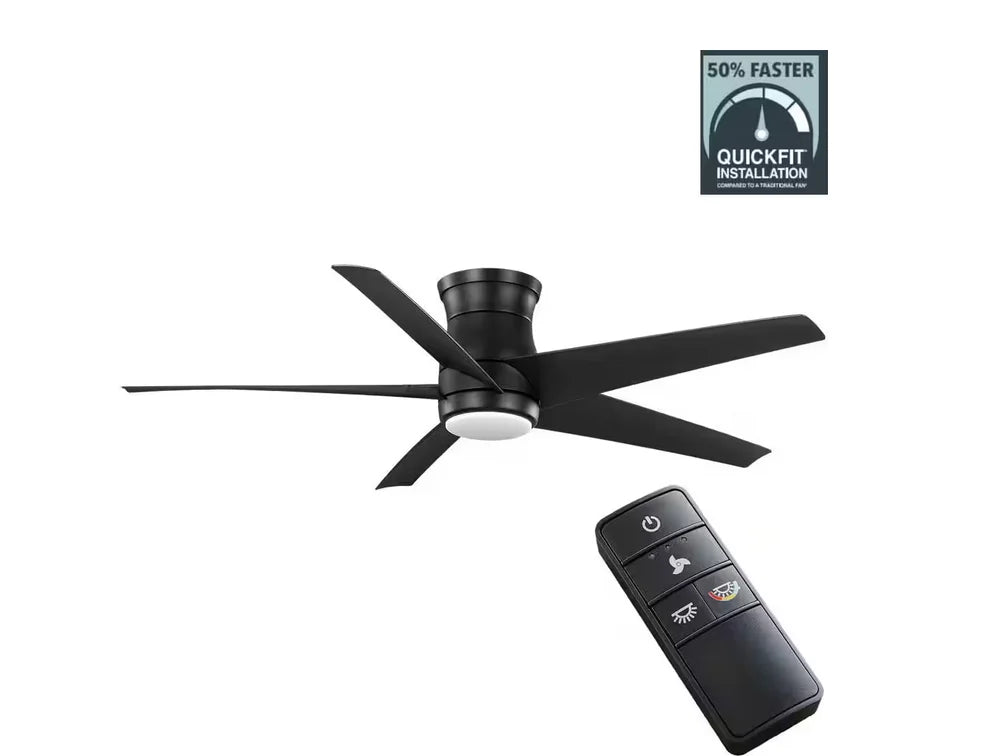 White LED Indoor/Outdoor Ceiling Fan with Light and Remote F4423